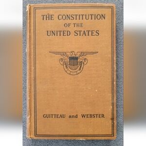 Vintage Brown 'The Constitution of the United States' Book